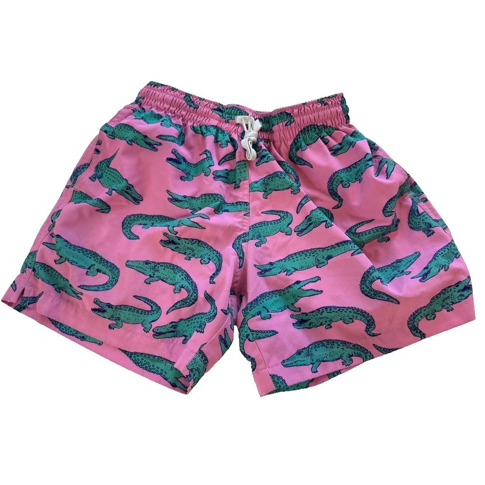 Chubbies The Glades Classic Swim Trunk 5.5" in Pink Alligator Size XS
